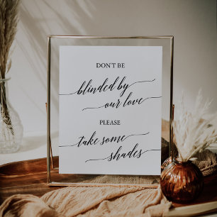 Elegant Black Calligraphy, lindad av Kärlek Poster