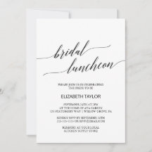Elegant Black Calligraphy Möhippa Luncheon