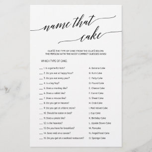 Elegant Black Calligraphy Namn som kummelspel