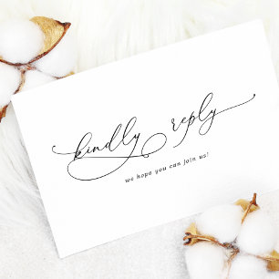 Elegant Black Calligraphy OSA Vykort