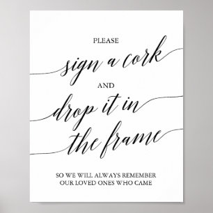 Elegant Black Calligraphy, signera en Kork Poster