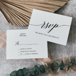 Elegant Black Calligraphy Simple OSA kort