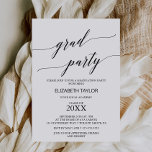 Elegant Black Calligraphy Studentfest Inbjudningar<br><div class="desc">Den här inbjudan till studentfest för svart kalligrafi av elegant är perfekt för party av enkel grad. Neutraltens utformning har ett minimalistiskt kort som är dekorerat med romantisk och visuell typografi.</div>