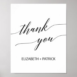 Elegant Black Calligraphy Tack Poster
