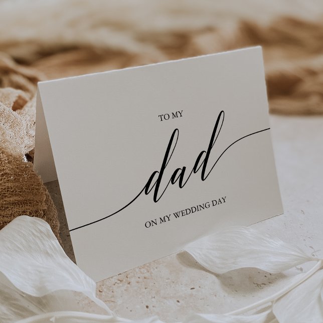 Elegant Black Calligraphy to My Pappa Bröllop Kort (Skapare uppladdad)