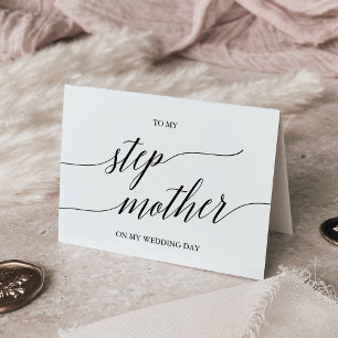 Elegant Black Calligraphy to My Step-Mor Kort