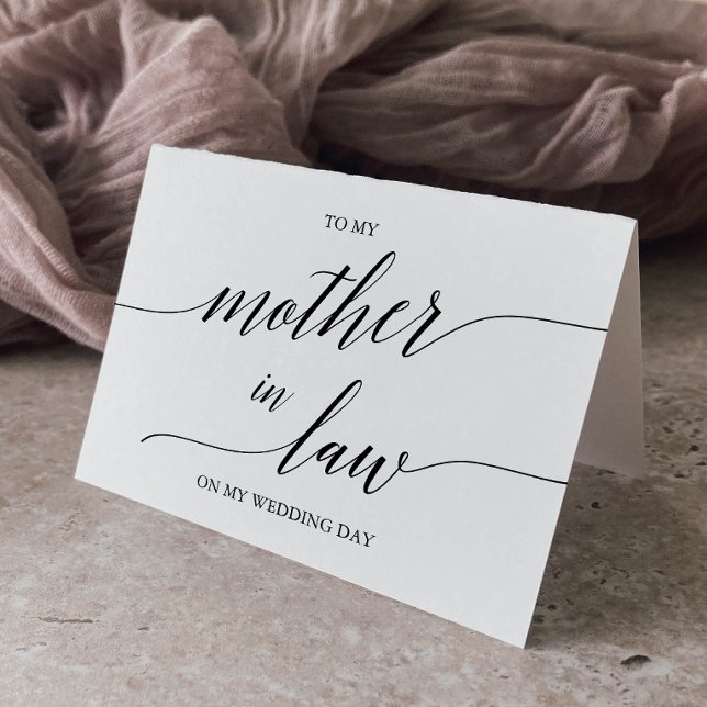 Elegant Black Calligraphy to My Svärmor Kort (Skapare uppladdad)