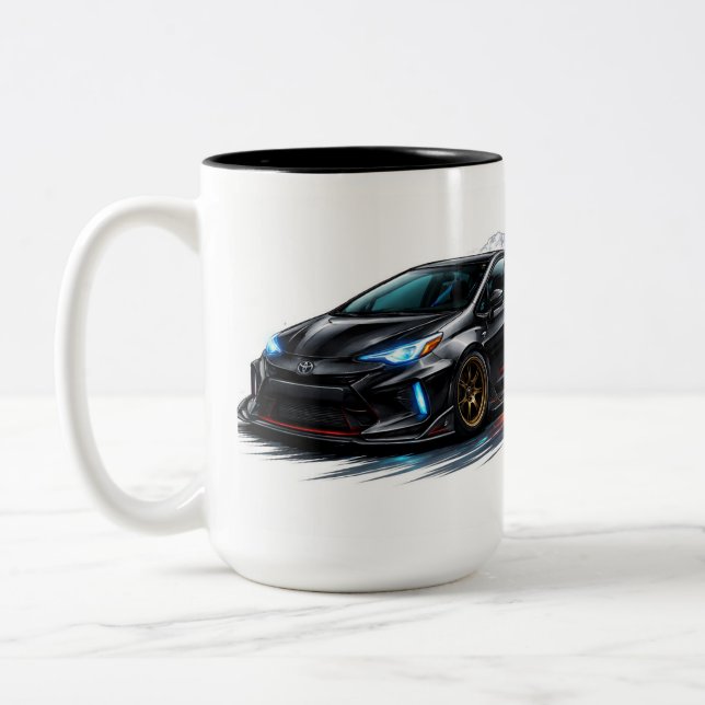 Elegant Black Car Mug Två-Tonad Mugg (Vänster)
