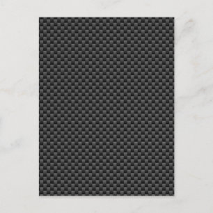 Elegant Black Carbon Fiber Stil Skriv ut bakgrund Vykort