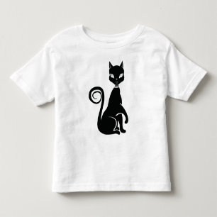 Elegant Black Cat T Shirt