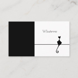 Elegant Black Cat Visitkort