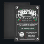 Elegant Black Chalkboard jul Party Inbjudningar<br><div class="desc">Inbjudan alla dina vänner och vänner till din Julfest i år med den här Eleganten. Anpassa inbjudan genom att lägga till all information om party.</div>
