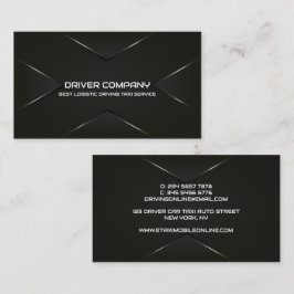 Elegant Black Chauffeur Driver Visitkort