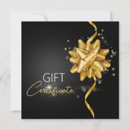 Elegant Black Classy Luminous Guld Round Bow Gift