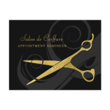 Elegant Black Curls Faux Guld Scissors Möte