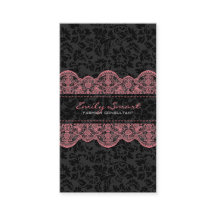Elegant Black Damask Rosa Snöre