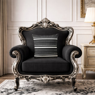 Elegant Black Decorative Kudde