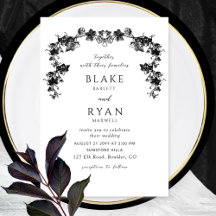 Elegant Black Enchanting Garland Bröllop