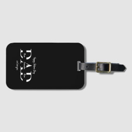 Elegant Black Fars dag - Kids' Namn | Bagagebricka