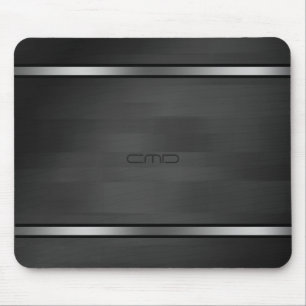 Elegant Black Faux Wood Rand Silver accent Musmatta
