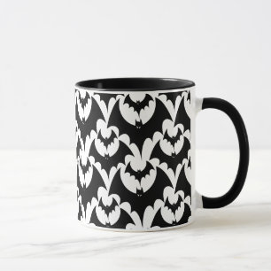 Elegant Black Fladdermus Gothic Halloween Mönster Mugg
