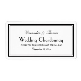 Elegant Black Framed H Vin Flaska-etikett Fraktsedel