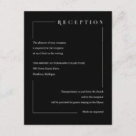 Elegant Black Geometric Initialer Tilläggskort