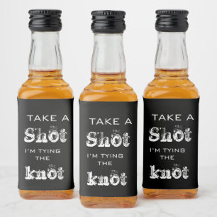 Elegant Black Gifter sig Bröllop Förlovning Spritflaskor Etikett