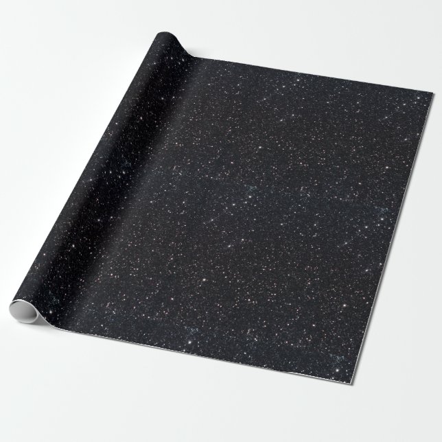 Elegant Black Glamor Glitter Presentpapper (Utrullad)