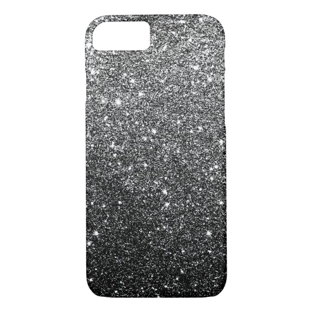 Elegant Black Glitter iPhone 7 fodral Case-Mate iPhone Skal (Baksida)