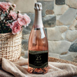 Elegant Black Gold Agate 25th Birthday Party<br><div class="desc">These are Elegant Black Gold Agate 25th Birthday Party Sparking Champagne Wine Labels!</div>