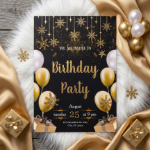Elegant Black & Gold Birthday Party