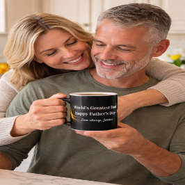Elegant Black Gold Dad Keepsake Coffee Mug Gift Kaffemugg
