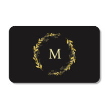 Elegant black gold monogram