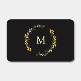 Elegant black gold monogram 