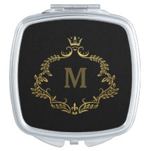 Elegant Black Gold monogram
