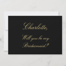 Elegant Black Golden Beige Bridesmaid Frieri