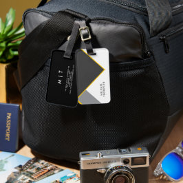 Elegant Black & Golden Border geometric Background Bagagebricka