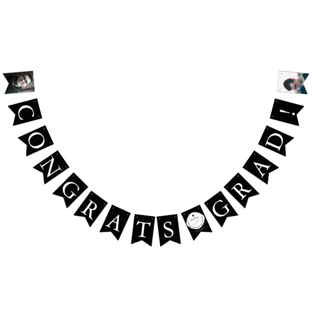 Elegant Black Graduation Party Vimplar (Alla)
