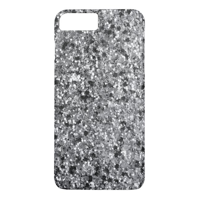 Elegant Black & Grått Faux Glitter GR 1 Case-Mate iPhone Skal (Baksida)