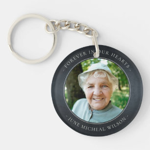 Elegant Black Grått Foil Sympathy Memorial Photo