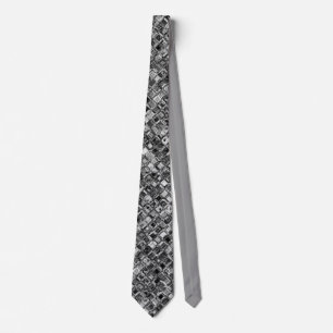 Elegant Black Grått Glitter Gnistra Mönster Slips