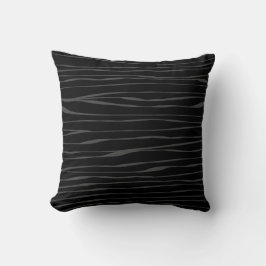Elegant Black Grått Modern Abstrakt Zebra Kudde