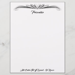 Elegant Black & Grått Ornamental WritPaper