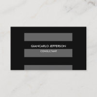 Elegant Black Grått Stripe-minimalistisk Professio