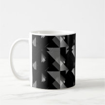 Elegant Black Grått Triangle Geometrical Patterne