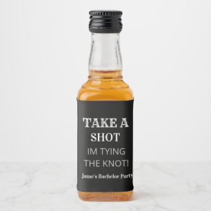 Elegant Black Groom Bachelor Party Bröllop Spritflaskor Etikett