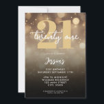Elegant Black Guld 21:a födelsedagen Inbjudningar<br><div class="desc">En enkel,  modern 21:a födelsedagsinbjudan som innehåller elegantens kalligrafi-skript,  typografi och minimalistisk design i svart och guld färg.</div>