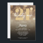 Elegant Black Guld 21:a födelsedagen Inbjudningar<br><div class="desc">En enkel,  modern 21:a födelsedagsinbjudan som innehåller elegantens kalligrafi-skript,  typografi och minimalistisk design i svart och guld färg.</div>
