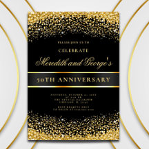Elegant Black Guld 50:e högtidlighållandet Party
